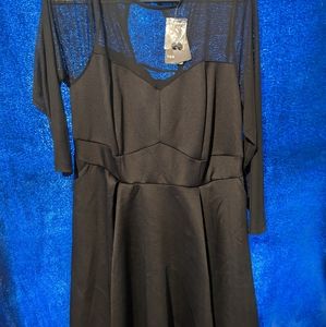 1x brand new black torrid dress with sheer arms